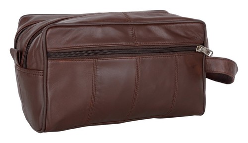 Leather Shaving Kit Bag