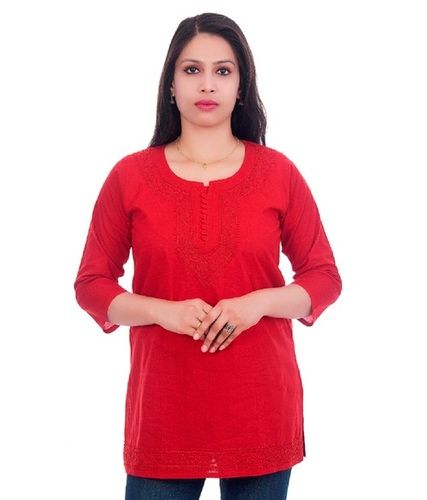 Lucknowi Chikan Short Top