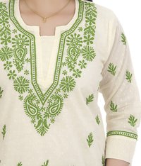 Cotton Luknowi Chikan Short Top