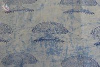 Tree Of Life Print Indigo Blue Fabric