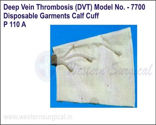 Ortho Deep Vein Thrombosis Disposable Garments Calf Cuff - High-Quality Material, White Color, Portable Design | Single-Use Calf Compression, Manual Operation