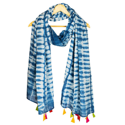 Tie Dye Indigo Blue Stole Sarongs