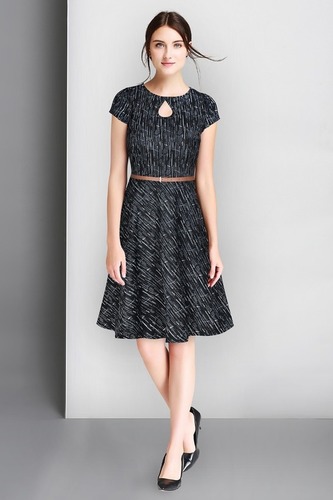 Printed Crepe Ladies Western Dress for ladies