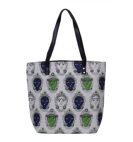 Durga Face Jute Hand Bag - Jute Material | Eco-Friendly Design Stylish Lightweight Carryall Durable and Versatile Storage Solution