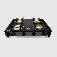 4 Burner Glass Stove With Safety Device