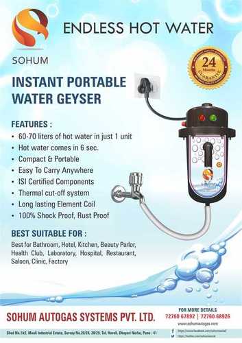 Electrical Instant Portable Water Geyser