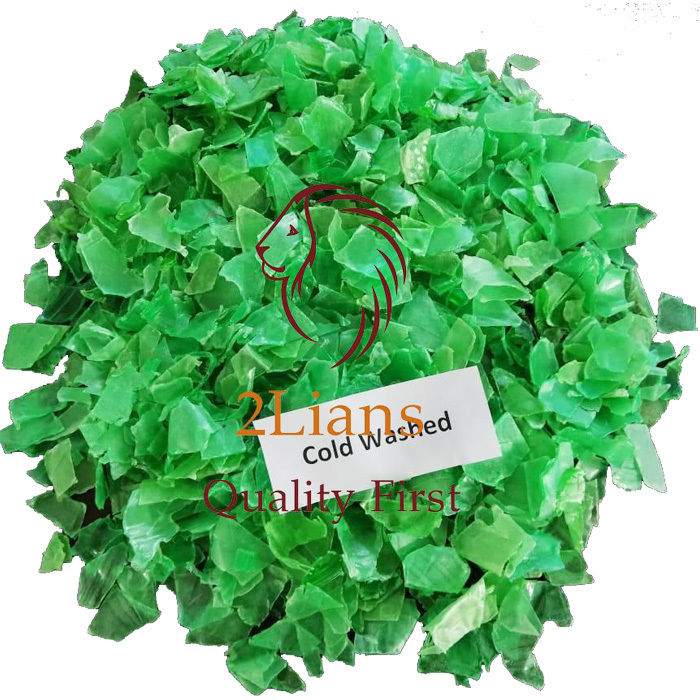 Pet Green Bottle Flakes Hot Washed Pet Flakes Waste Plastic Scrap