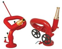 Fire Water Monitor - Mild Steel, 50-75 Kg, Red Color | 1 Year Warranty, Ideal For Fire Fighting