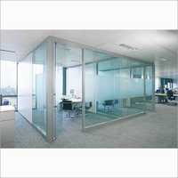 Office Glass Partition - Tempered Glass, 10mm Thickness, 2.5m Height, 3m Width, Anodized Aluminum Frame, Modular Installation
