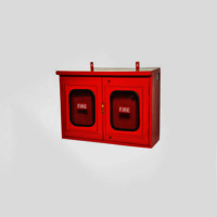 Double Door Fire Hose Box - Mild Steel, 750 X 600 X 250 Mm, Red | Premium Fire Safety Storage Solution