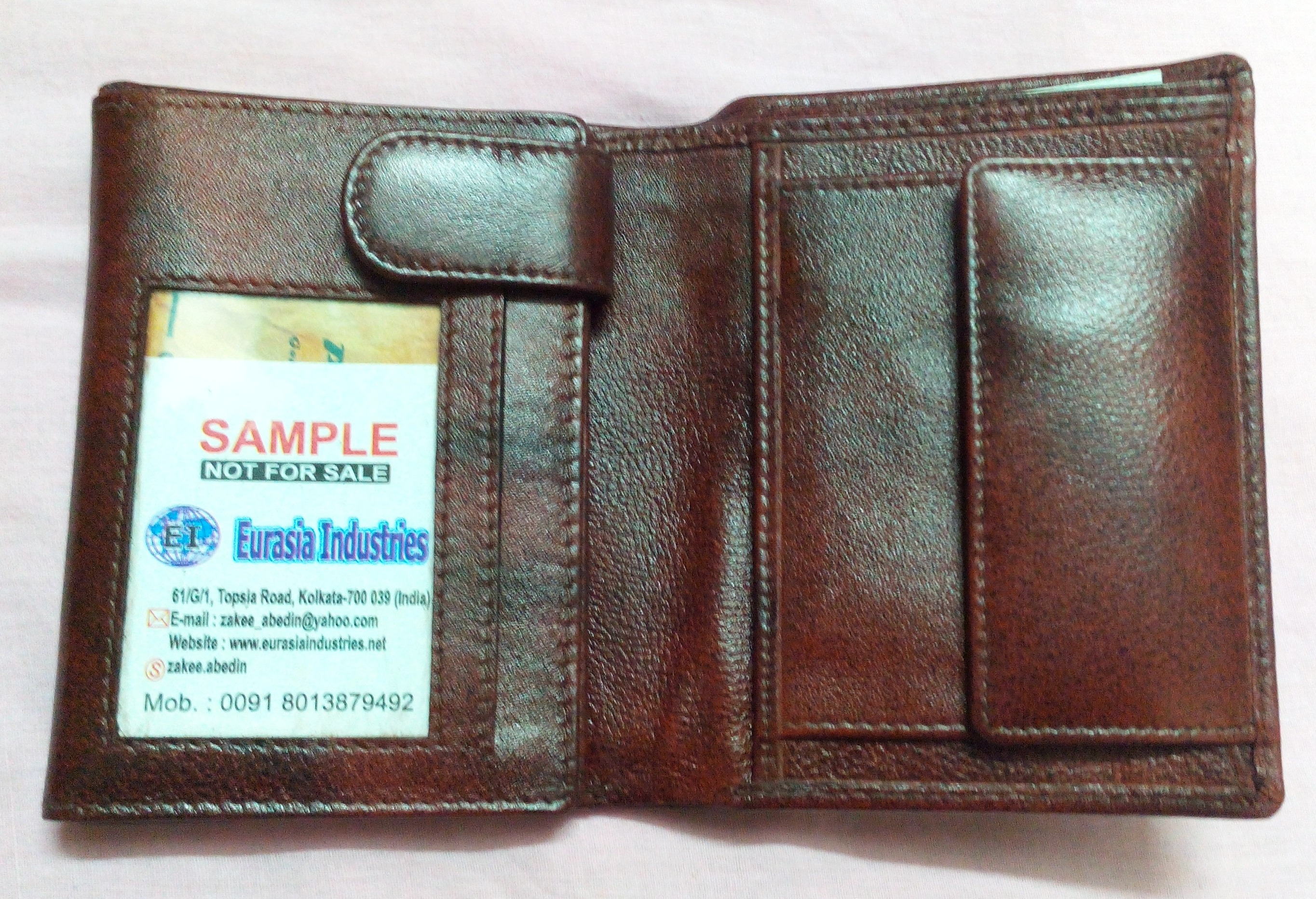 Brown Leather Note Case Wallet