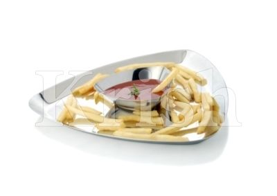 Triangle Chip & Dip Tray - Tango