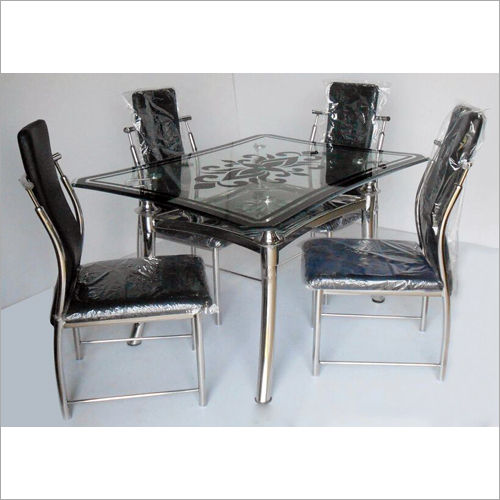 4 seater steel dining table price