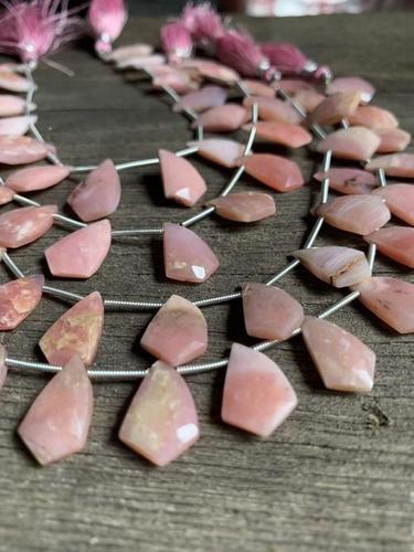 8 Inch Pink Opal Fancy Cut Briolettes,Pink Opal Beads,Pink Opal For Earrings Grade: A