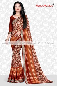 Weightless Georgette Pigment printed Saree