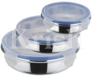 Flat Lid Bowl With Lock Cover