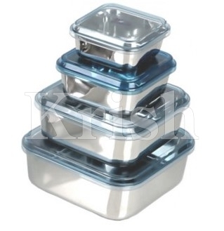 Square Storage Bowl With Acrylic See Through LId