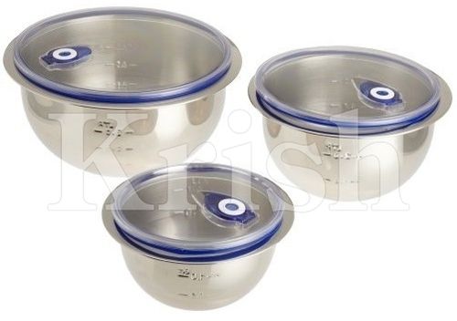 As Per Requirement Measuring German Bowl With Vacuum Tight Lid