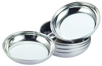 Round Halwa Plate - Color: As Per Requirement