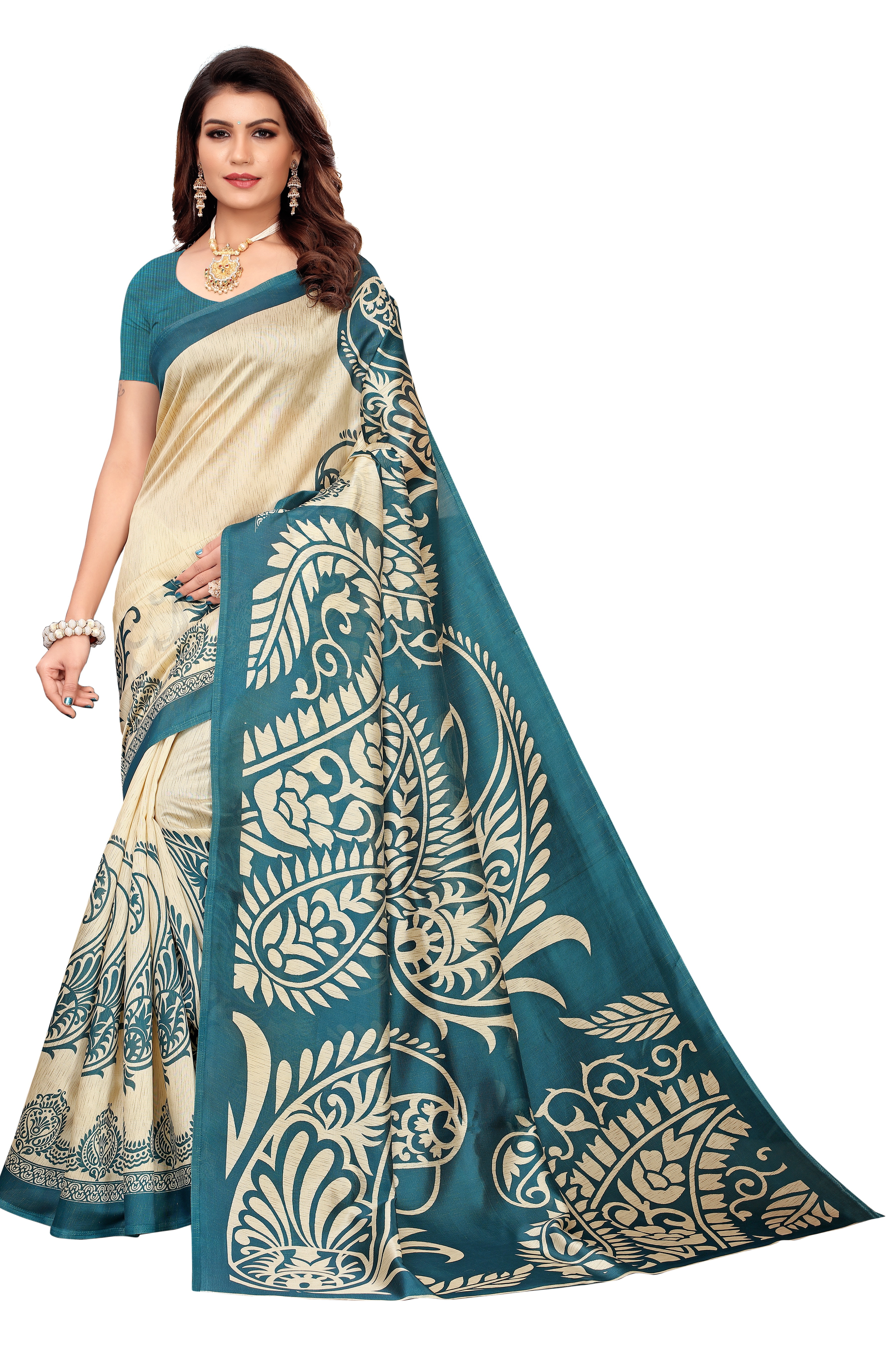 KALAMKARI MYSORE PRINTED SILK SAREE