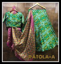 Pure Patola Weaving cotton silk fabric lehengha