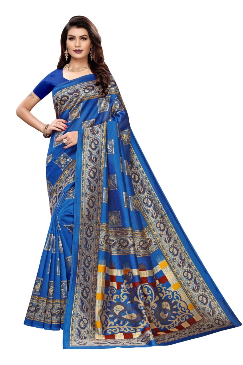 KALAMKARI MYSORE PRINTED SILK SAREE