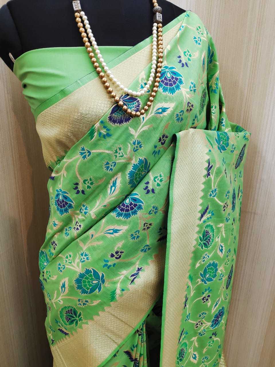 Lichi Cotton Banarasi Silk Sarees