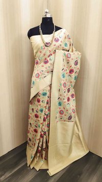 Lichi Cotton Banarasi Silk Sarees