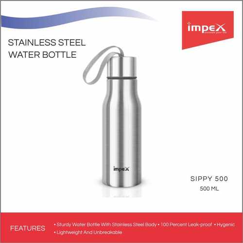 Impex Stainless Steel Water Bottle (Sippy 500)
