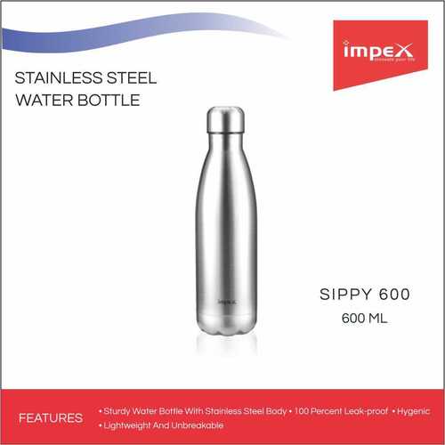 IMPEX Stainless steel water bottle (SIPPY 600)