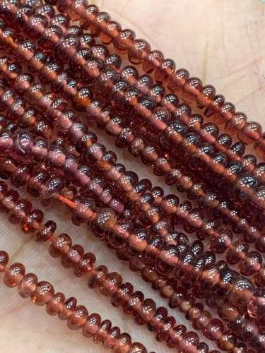 Natural mozambique garnet rondelles 3-4mm