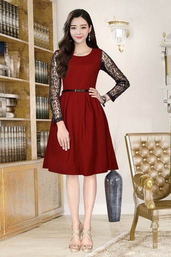 red color Western dress