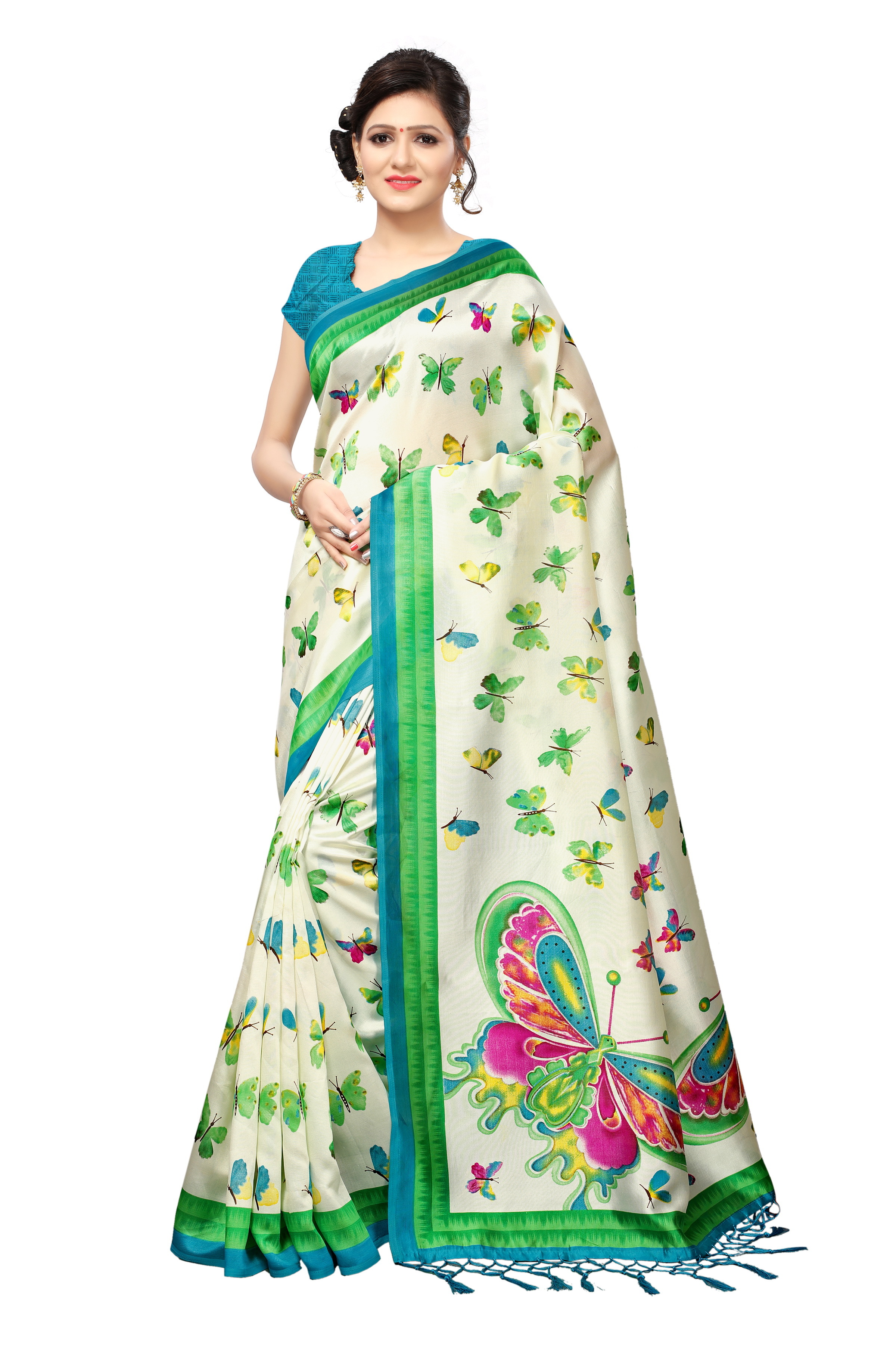 KALAMKARI KHADI SILK WITH JHALAR SAREE