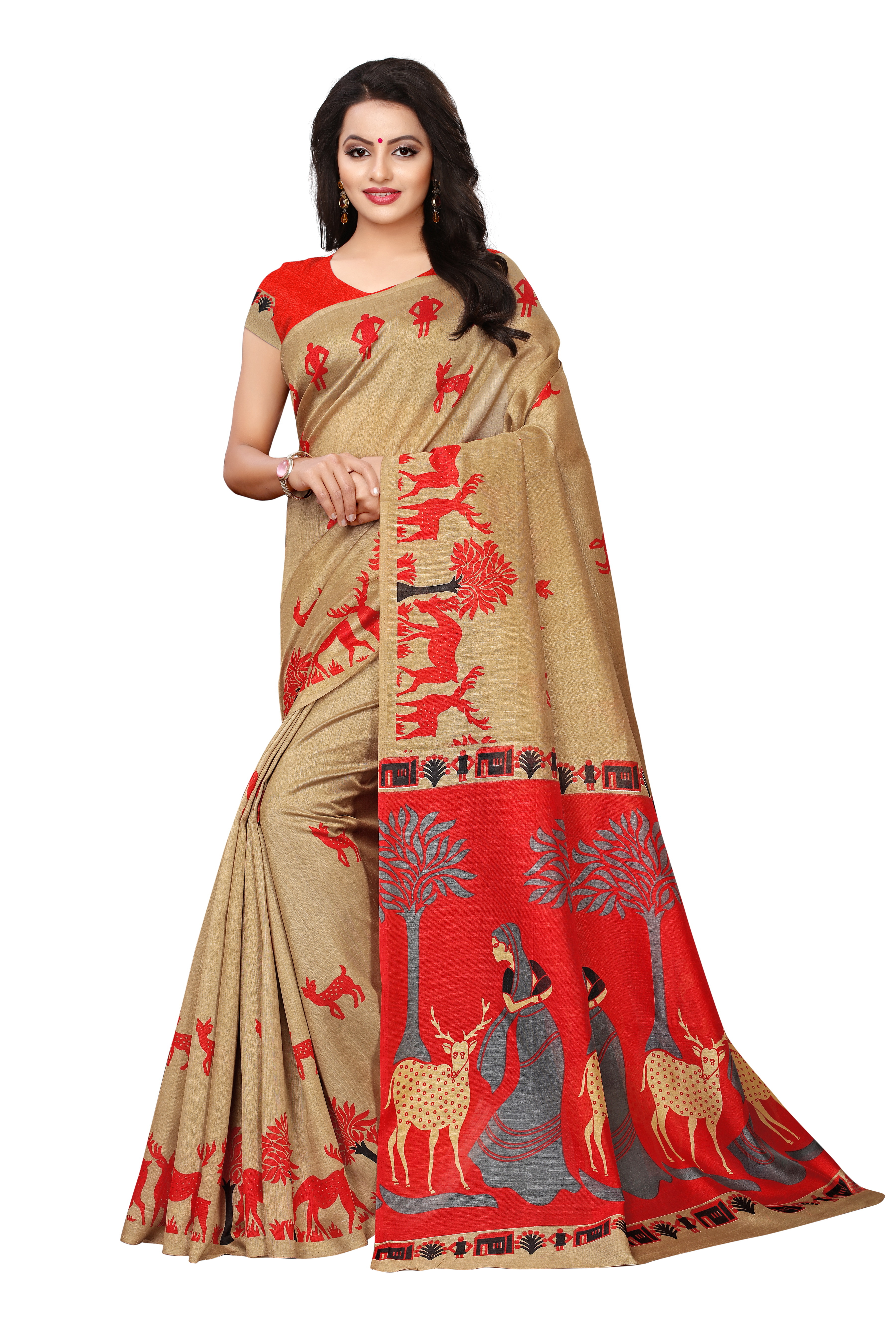 KALAMKARI PRINTED SAREE