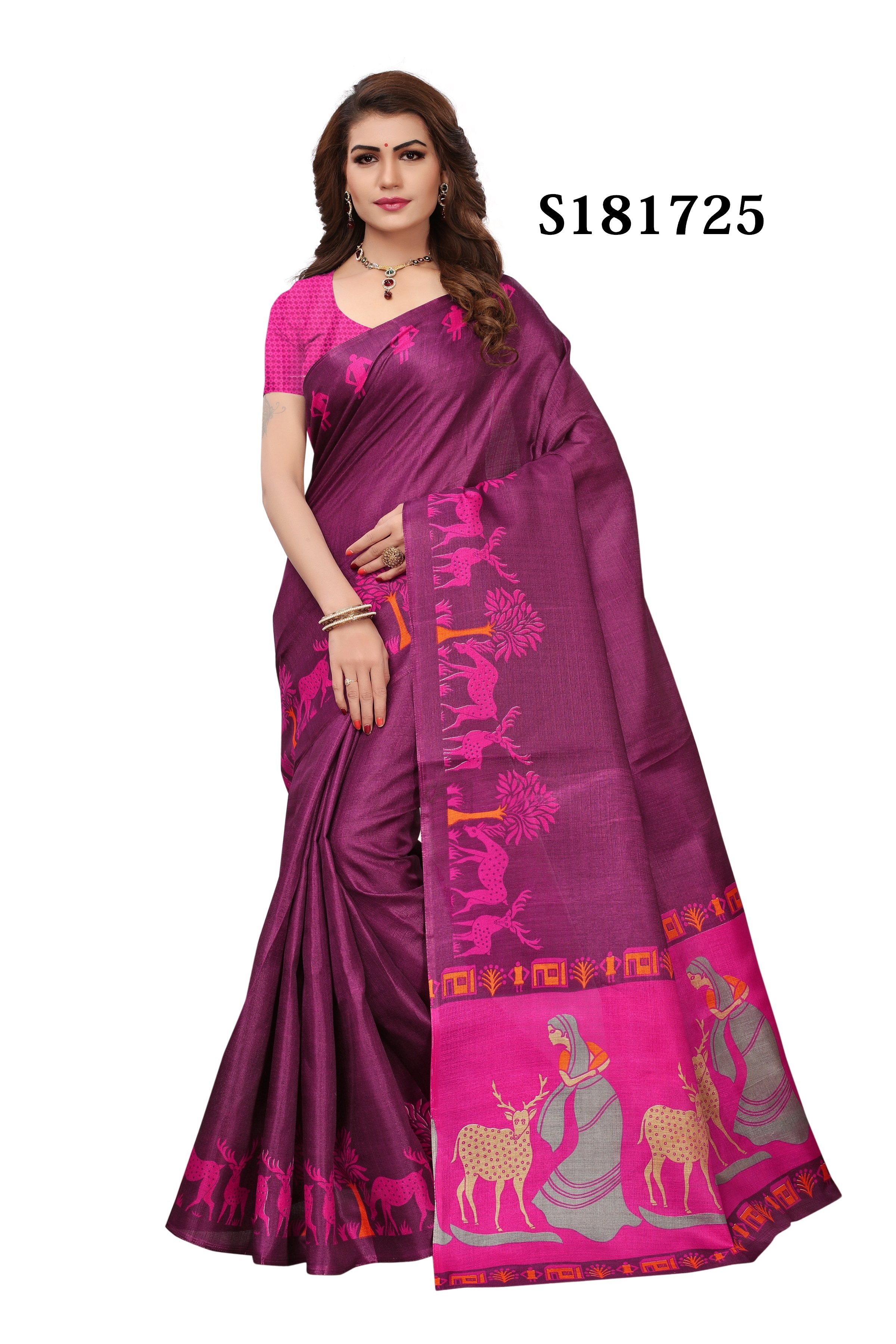 KALAMKARI PRINTED SAREE