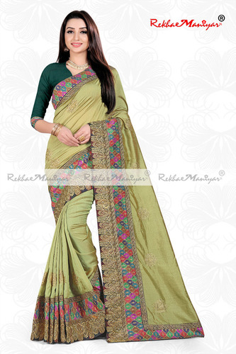 Sagun Silk Heavy Embroidery zari work Saree