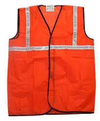 Kasa Life Reflective Safety Jacket 1 Inch Net, Orange, 60 GSM