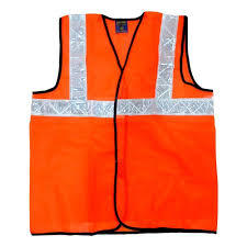 Kasa Life Reflective Safety Jacket 2 Inch Net, Orange, 60 GSM