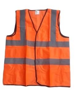Reflective Safety Jacket 2 Inch Fabric, Orange 100 GSM