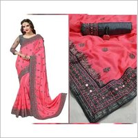 designer Chinon Chiffon saree