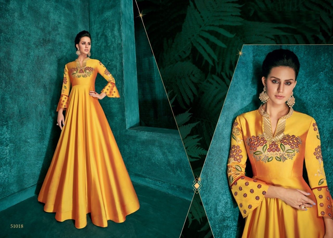 Triva Silk With Heavy Embroidery gown