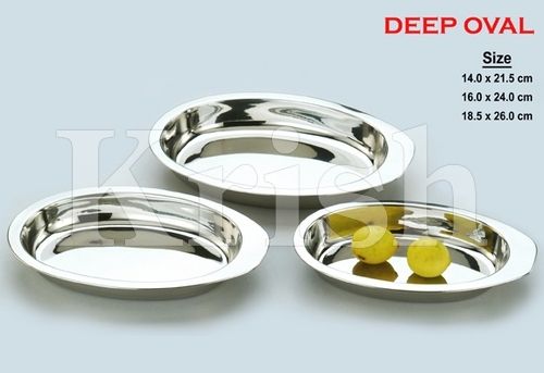 Deep Oval Trendy Tray - Color: As Per Requirement