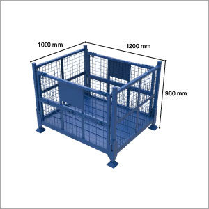 Collapsible Cage Bin - Metal Build | Durable, Lightweight, Space-Saving Design for Efficient Storage