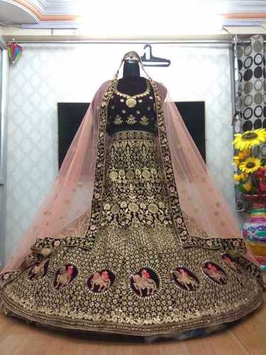 Indian Bridal Embroidery Lehenga