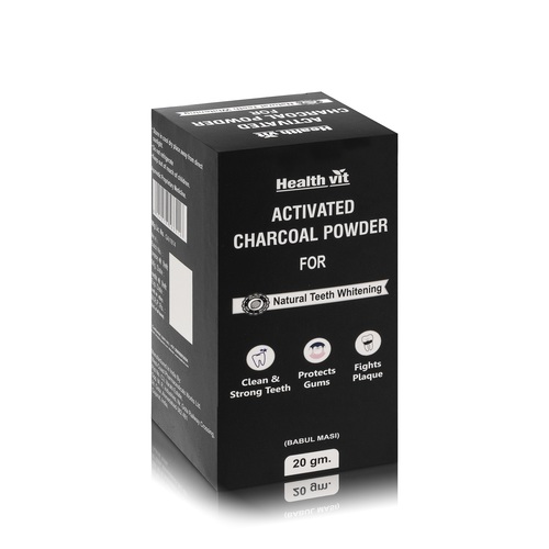 HEALTHVIT ACTIVATED CHARCOAL POWDER FOR NATURAL TEETH WHITENING By WEST-COAST PHARMACEUTICAL WORKS LTD.