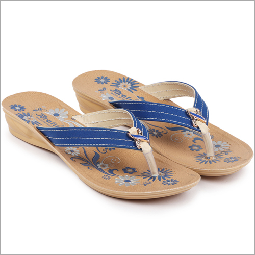 Ladies PU Printed Slippers