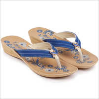 Ladies PU Printed Slippers