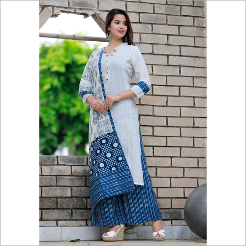 Cotton cross stitch suit set