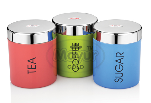 Multicolor Colorful Kitchen Steel Container Set