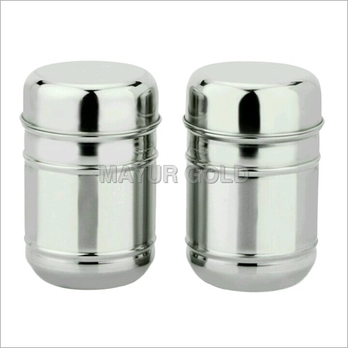 Silver Kitchen Storage Jar